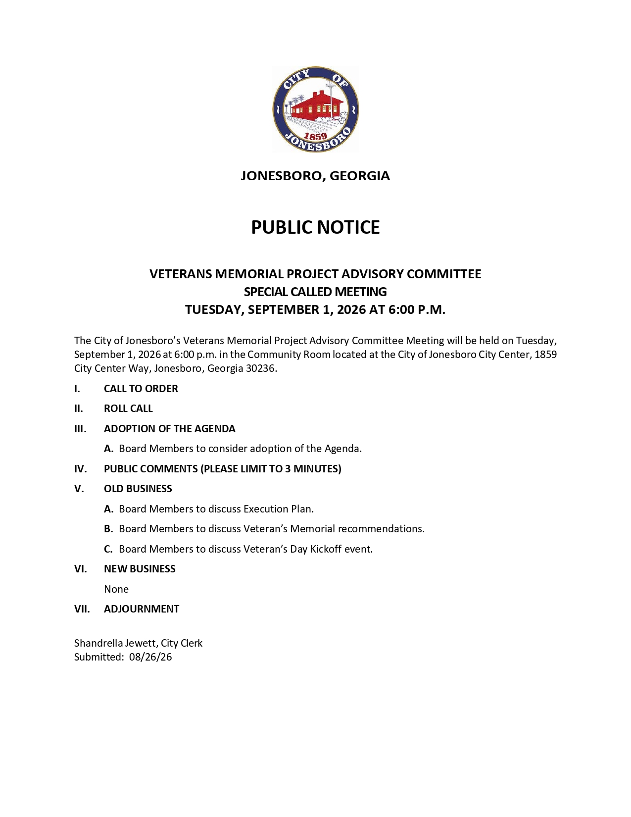 PUBLIC NOTICE